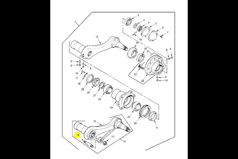 IDLER PIN, ROADWHEEL