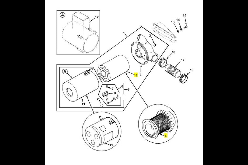 FILTER, ELEMENT INTAKE AIR